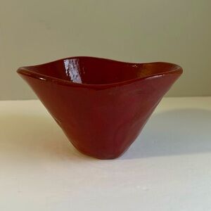 NEW Handmade Pottery Small Bowl in Rich Red